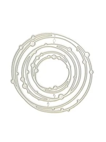 1 pieza Troquel de corte con diseño de círculo - Plateado - Ver 1