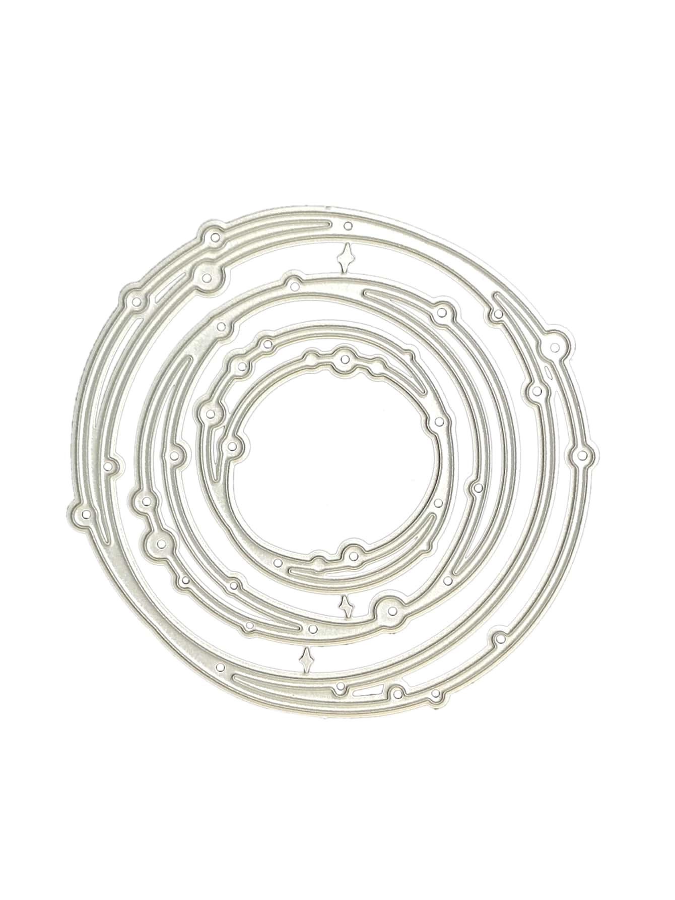 1 pieza Troquel de corte con diseño de círculo - Plateado - Ver 1