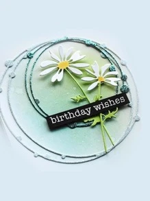 1 pieza Troquel de corte con diseño de círculo - Plateado - Ver 2