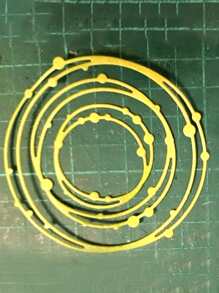 1 pieza Troquel de corte con diseño de círculo - Plateado - Ver 3