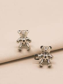 2pcs Cartoon Bear Shaped Waist Buckle, Minimalist Zinc Alloy Waist Extension Buckle For Sewing