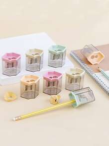 4 piezas Sacapuntas de color al azar - Multicolor - Ver 1