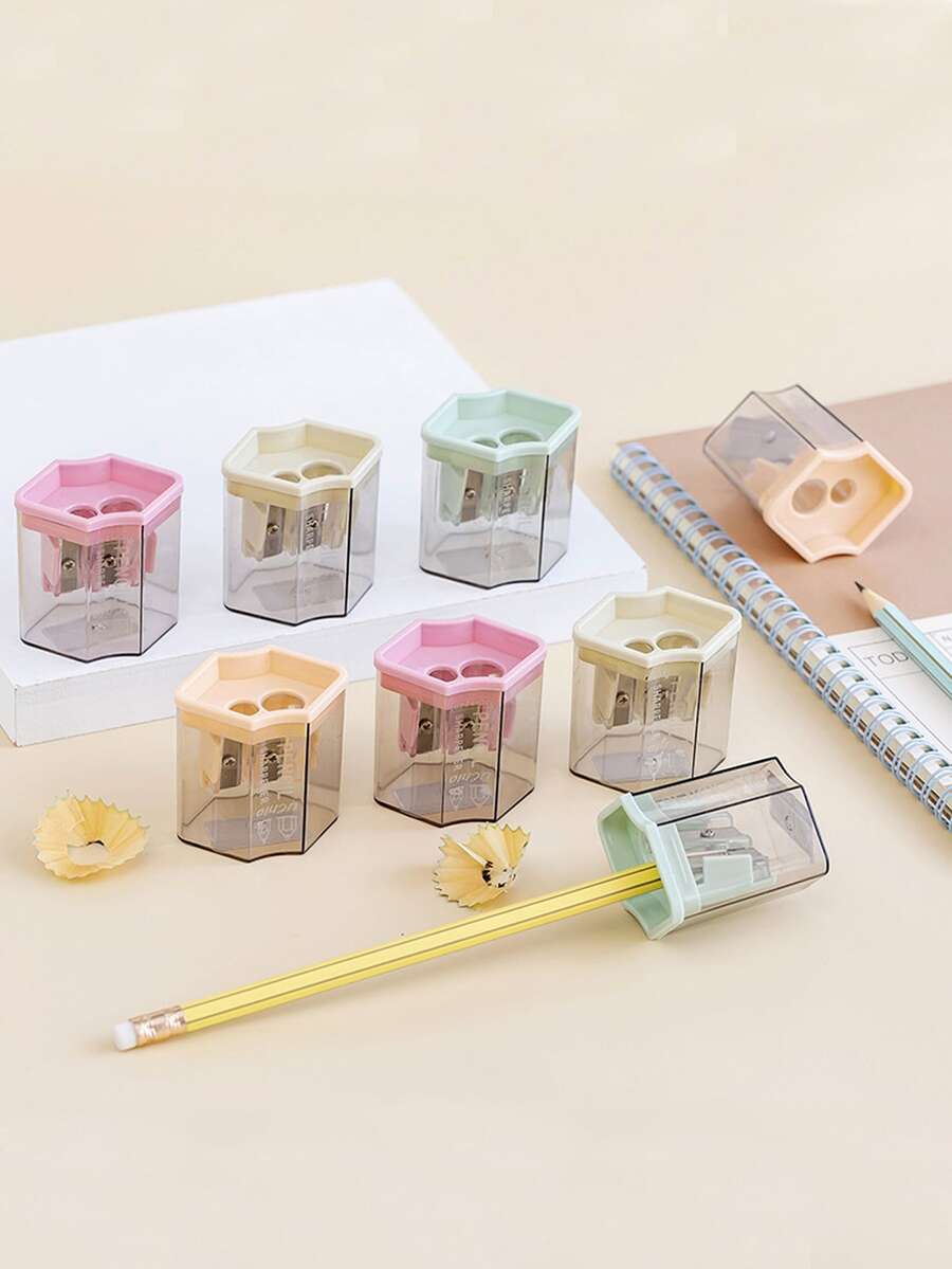 4 piezas Sacapuntas de color al azar - Multicolor - Ver 1