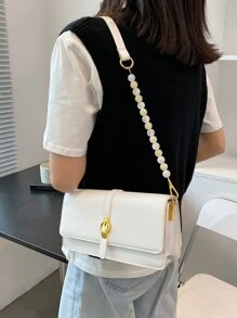 Tối giản Đập nhẹ Cái túi - trắng - Xem 3