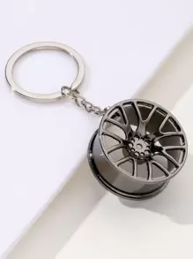 Móc khóa lốp xe nam thông thường - màu đen - Xem 2