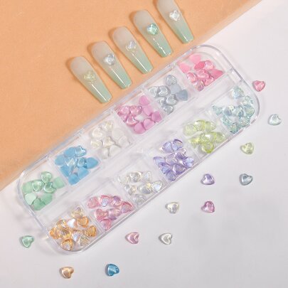 1box 3D Heart Design Nail Art Decoration