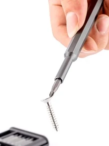 Set destornilladores domésticos multifunción de 25 uds para desmontaje de teléfono de computadora juego de herramientas de precisión de mantenimiento para computadora, teléfono - Negro - Ver 5