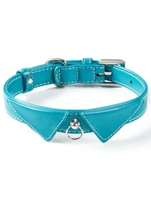 UFBemo 1pc Stitch Detail Pet Collar - Mint Green - View 4