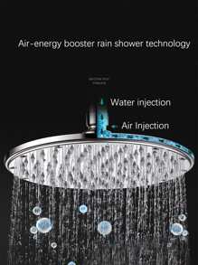 1pc Stainless Steel Showerhead, Round Handheld Shower Sprinkler For Bathroom - Silver - View 6