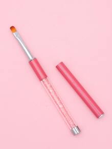 双头二合一设计不锈钢凝胶美甲刷/取粉器，适用于凝胶、UV凝胶、亚克力美甲、延长胶、快速成型胶，家用及专业美甲沙龙均可使用（粉色） - 淺粉色 - 查看 1