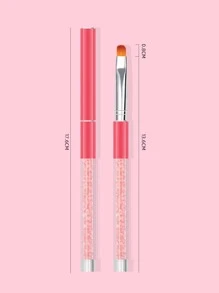 双头二合一设计不锈钢凝胶美甲刷/取粉器，适用于凝胶、UV凝胶、亚克力美甲、延长胶、快速成型胶，家用及专业美甲沙龙均可使用（粉色） - 淺粉色 - 查看 4