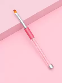 双头二合一设计不锈钢凝胶美甲刷/取粉器，适用于凝胶、UV凝胶、亚克力美甲、延长胶、快速成型胶，家用及专业美甲沙龙均可使用（粉色） - 淺粉色 - 查看 5