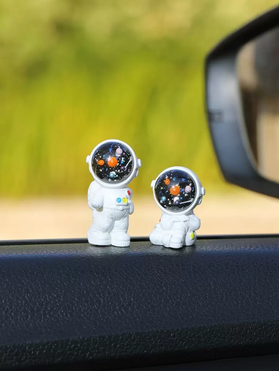 2pcs Astronaut Figurines - Multicolor - View 1