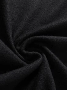 Manfinity Homme Men Letter Graphic Open Front Hoodie - Black - View 4