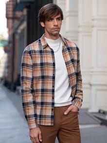 Manfinity 男士格紋印花襯衫