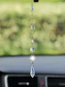 1 pieza Adorno colgante de coche sol & con diseño de cristal - Multicolor - Ver 3