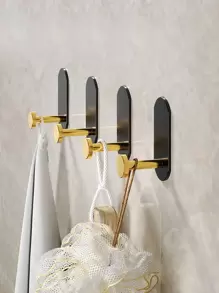 zhihaijunxiao1 1pc Punch-free Wall Hook - Black - View 1