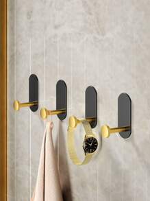 zhihaijunxiao1 1pc Punch-free Wall Hook - Black - View 2