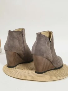 Giày Cao gót Nữ màu trơn Thanh lịch - Cà phê nâu - Xem 3