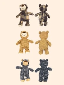 1pc Multicolor Bear Shaped Pet Plush Toy For Dogs, Random Color - Multicolor - View 4