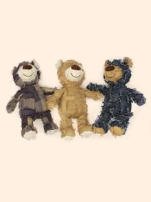 1pc Multicolor Bear Shaped Pet Plush Toy For Dogs, Random Color - Multicolor - View 5