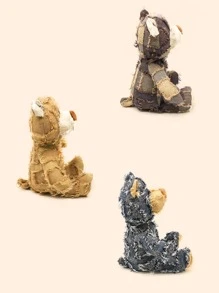 1pc Multicolor Bear Shaped Pet Plush Toy For Dogs, Random Color - Multicolor - View 6