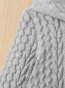 SHEIN 男嬰落肩袖連帽衫和運動褲 - 灰色 - 查看 4