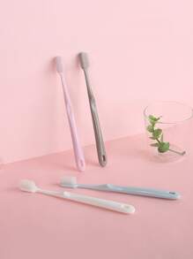 4 piezas Cepillo de dientes liso portátil - Multicolor - Ver 3