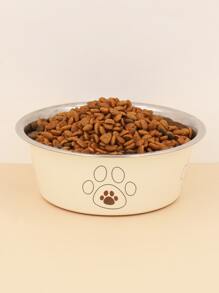 Supet 1 Peça Tigela de Alimentação para Amantes de Cães/Gatos e Mamães de Cães/Gatos, Presente de Amante de Cães/Gatos, Aço Inoxidável com Estampa de Pata