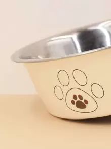 Supet 1 Peça Tigela de Alimentação para Amantes de Cães/Gatos e Mamães de Cães/Gatos, Presente de Amante de Cães/Gatos, Aço Inoxidável com Estampa de Pata