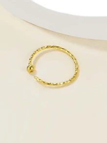 4 piezas/set Aro para la nariz con diseño de cuenta de acero inoxidable popular perforación Joya de cuerpo regalo para mujeres & Hombres - Multicolor - Ver 3