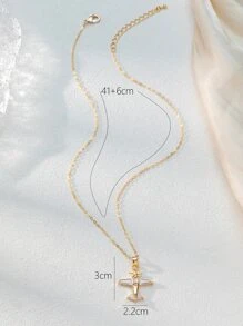 Vòng cổ quyến rũ máy bay trang trí Rhinestone - Vàng - Xem 3