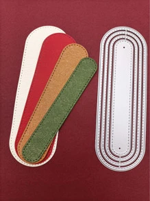 4pcs Oval Shaped Cutting Die - Silver - View 3