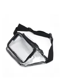 Men's Summer Transparent Chest Bag With Adjustable Length - Clear - View 7