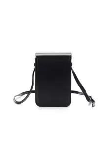 Mini Fashionable Versatile Vertical Shoulder Bag Crossbody Bag Waterproof Pu Leather Simple Solid Color Street Style Suitable For Girlfriend Gifts For Women/girls - Black - View 3