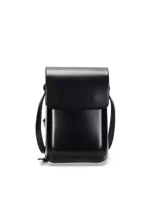 Mini Fashionable Versatile Vertical Shoulder Bag Crossbody Bag Waterproof Pu Leather Simple Solid Color Street Style Suitable For Girlfriend Gifts For Women/girls - Black - View 7