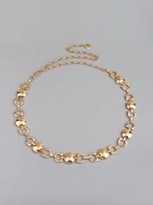 Round Decor Chain Belt - Gold - View 1