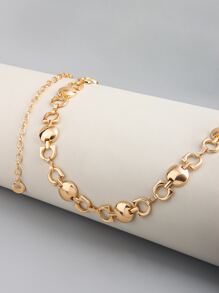 Round Decor Chain Belt - Gold - View 3