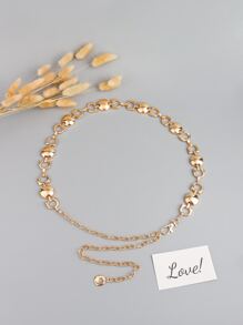Round Decor Chain Belt - Gold - View 4