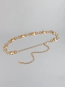 Round Decor Chain Belt - Gold - View 7