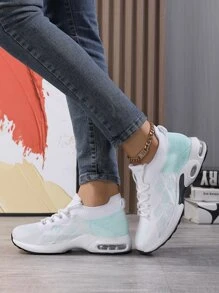 Knit Detail Lace-up Front Running Shoes - Multicolor - View 3