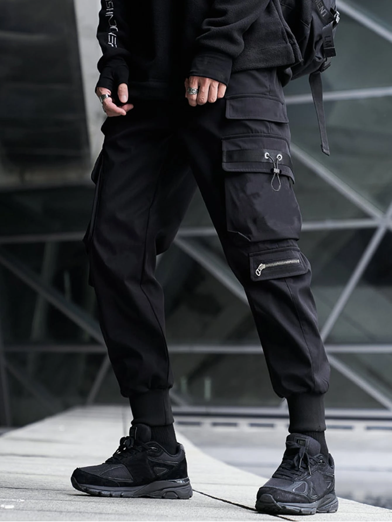 Pantalon Décontracté Homme Coupe Loose - Jogger à Cordon Avec Poches Inclinées - Confort Quotidien
