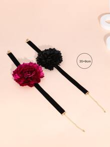 2入組花朵裝飾頸鏈 - 彩色 - 查看 3