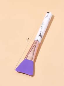 乾淨矽膠面膜刷1入組面部護理DIY泥面膜應用護膚工具 - 紫色 - 查看 4