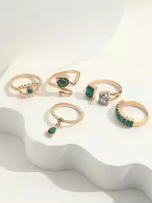5 cái/bộ Vòng Trang Trí Mắt & Kim Cương Giả - Nhiều màu - Xem 2