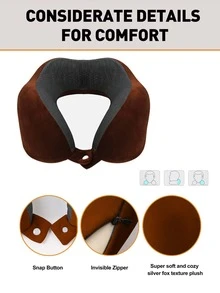 1 pieza Almohada cervical de coche - Granate - Ver 5