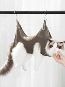 1pc Pet Grooming Hammock - Green - View 1