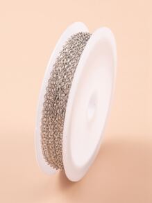 3入組DIY3m黃銅電纜鏈珠寶製作套件，帶30入組鐵開口跳環，帶10入組鋅合金龍蝦爪扣白金龍蝦扣DIY珠寶配件 - 銀色 - 查看 5