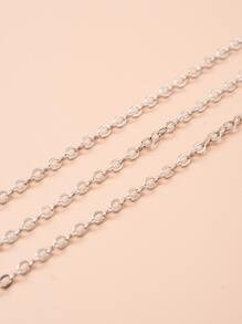 3入組DIY3m黃銅電纜鏈珠寶製作套件，帶30入組鐵開口跳環，帶10入組鋅合金龍蝦爪扣白金龍蝦扣DIY珠寶配件 - 銀色 - 查看 6