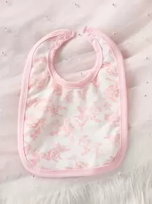SHEIN Conjunto De Enterizo Con Mangas Acampanadas Y Estampado Floral, Diadema, Babero, Bolsa De Almacenamiento Y Manta Para Bebé Niña Recién Nacida - Blanco - Ver 5